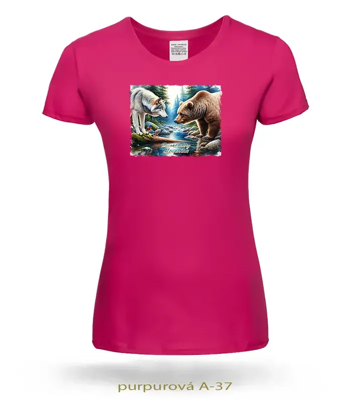 Trička dámske VLK MEDVEĎ TATRY SLOVENSKO