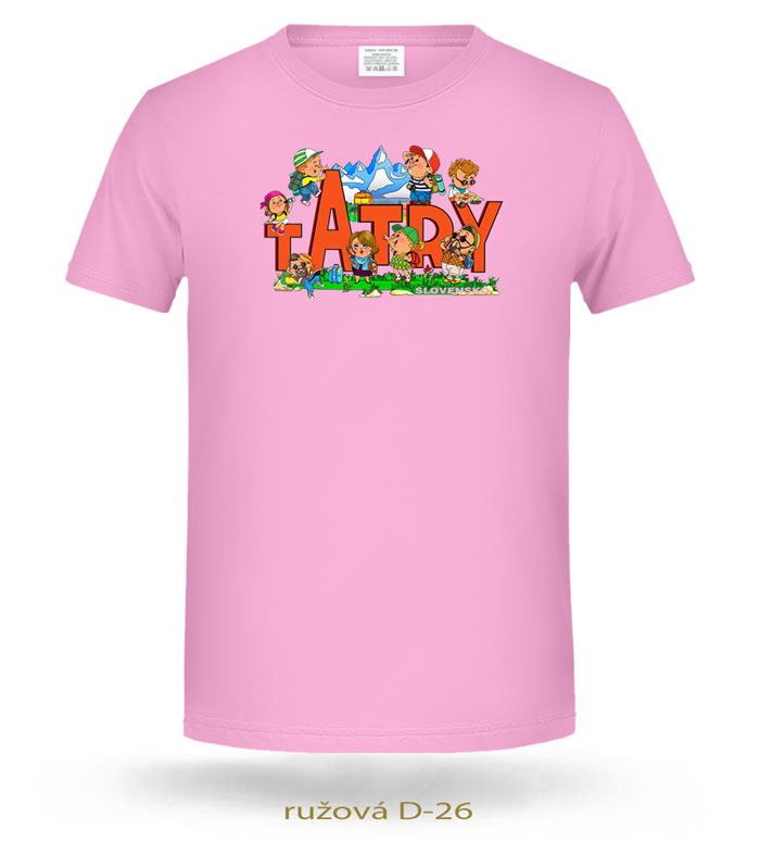 Tričká detské VYSOKÉ TATRY LEZÚCI TURISTI