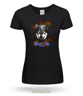 Trička dámske VLK VYSOKÉ TATRY čierne